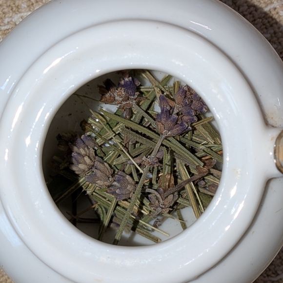 Floral Ceramic Pot with Gold Accents - Picture 3 of 5